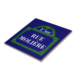 Rua Moliere, sinal de rua de Paris