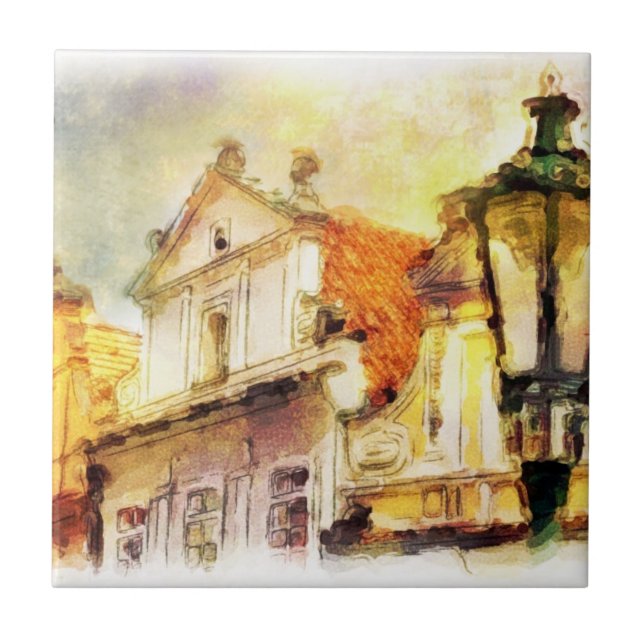 Rua na parte velha de Praga (Frente)