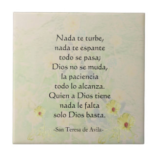 Rua "Nada te turbe". Teresa de Avila Prayer