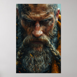 Rua. Olaf the Viking: Poster de Retrato Gritty