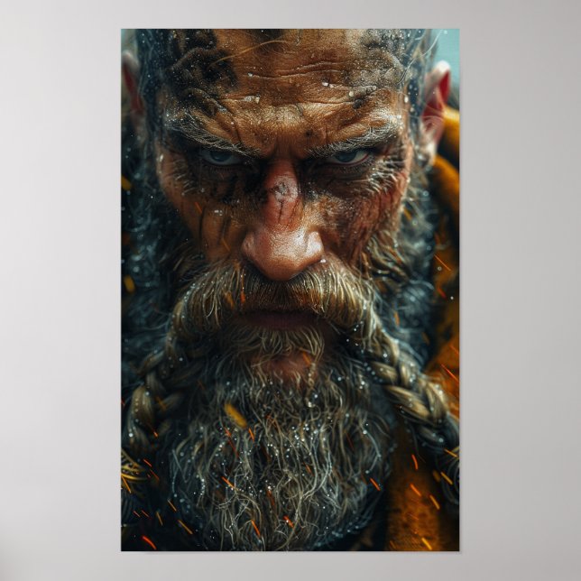 Rua. Olaf the Viking: Poster de Retrato Gritty (Frente)