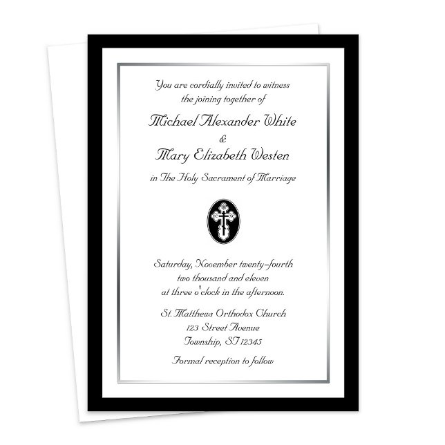Rua. Olga Cross - Ortodox Casamentos Convites (St. Olga Cross - Orthodox Wedding Invitations at Ammia's Orthodox Online Store on Zazzle. )