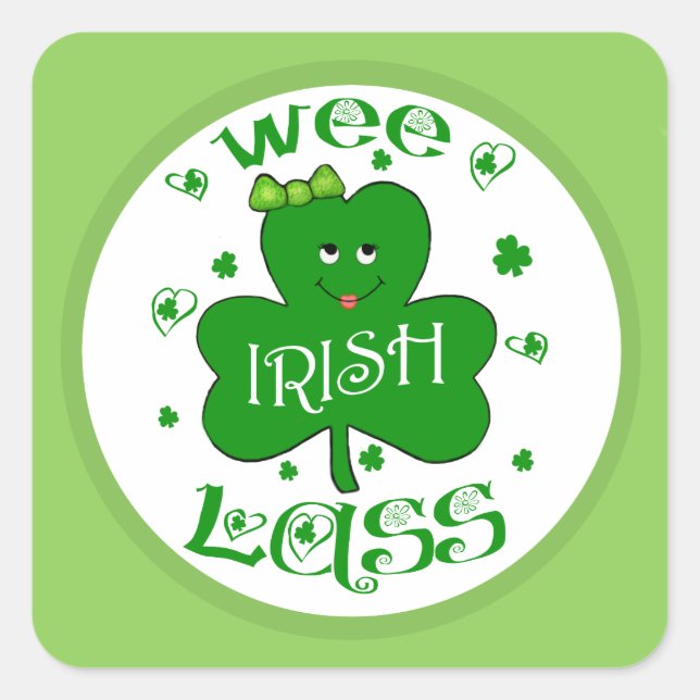 Rua, os adesivos irlandeses de Shamrock (Frente)