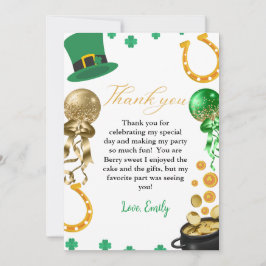 Rua Patrick day Shamrock Birthday Cartões de agrad