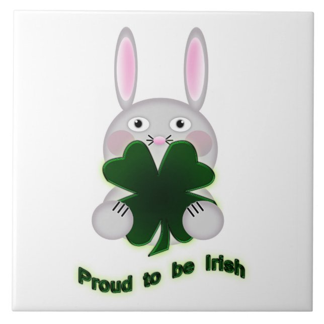 Rua. Patricks Bunny Orgulha ser irlandês Shamrock (Frente)