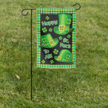 Rua. Pat's Hats Reversible Garden Flag