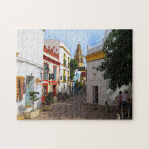 Rua pequena em Córdova, espanha - quebra-cabeça