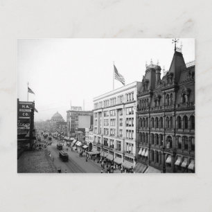 rua Principal 1904. Cartão postal Buffalo NY