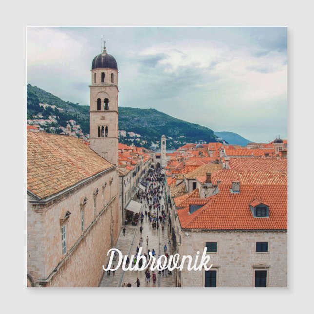 Rua principal de Dubrovnik, Croácia Magnet (Frente)