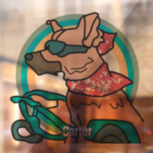 Rua Retro Cachorro com Óculos Solares | Engraçado