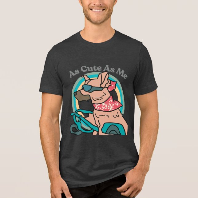 Rua Retro Cachorro com Óculos Solares | Engraçado (Frente)