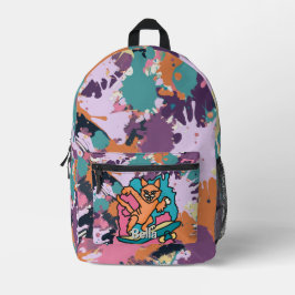 Rua Retro Cat no skateboard | Engraçado