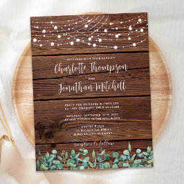 Rua Rústica Do Orçamento Luzes Eucalyptus Wedding 