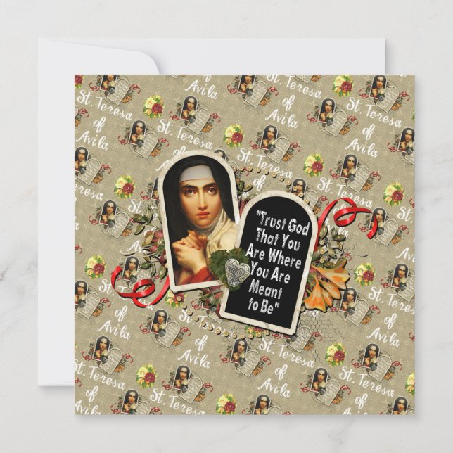 Rua Teresa de Avila Santo católica Therese (Frente)