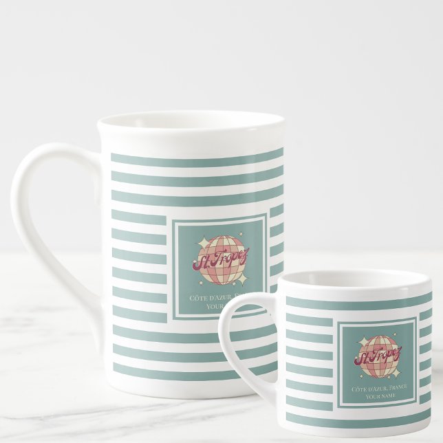 Rua Tropez França espresso caneca de café (Criador carregado)