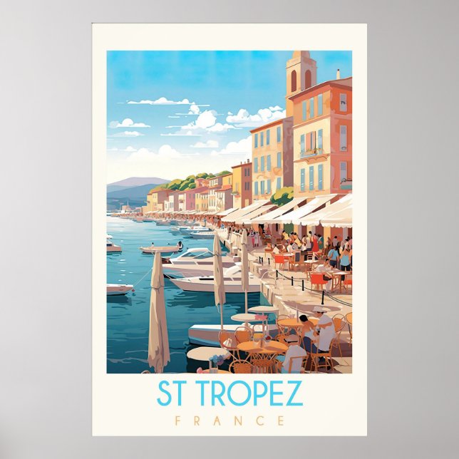 Rua Tropez Poster de viagens (Frente)