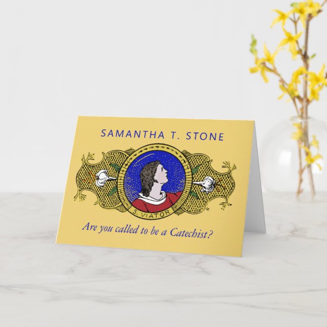 Rua. Viator de Lyon, o Cartão Catecista (LD 001) (Flor Amarela)