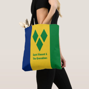 Rua Vincent e Granadinas Bandeira Vincy Tote Bag