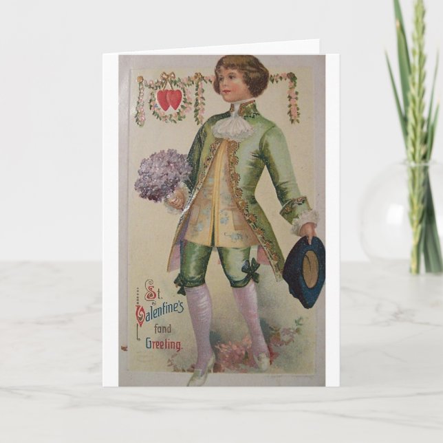 Rua Vitoriana. Cartão de Saudação Dia de os namora (Frente)