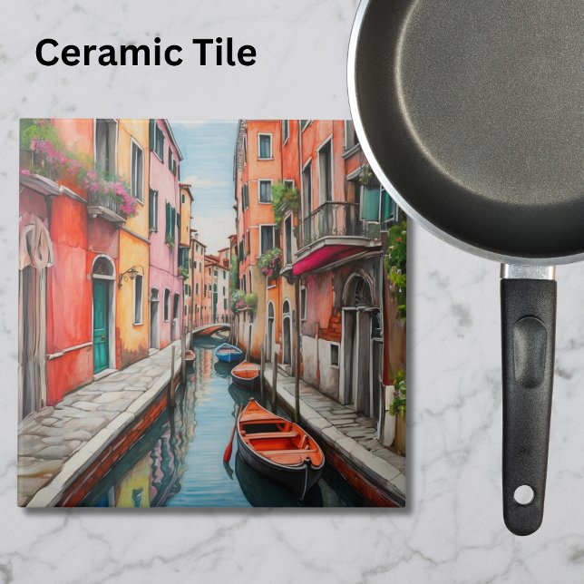 Rua Watercolor em Veneza (Criador carregado)