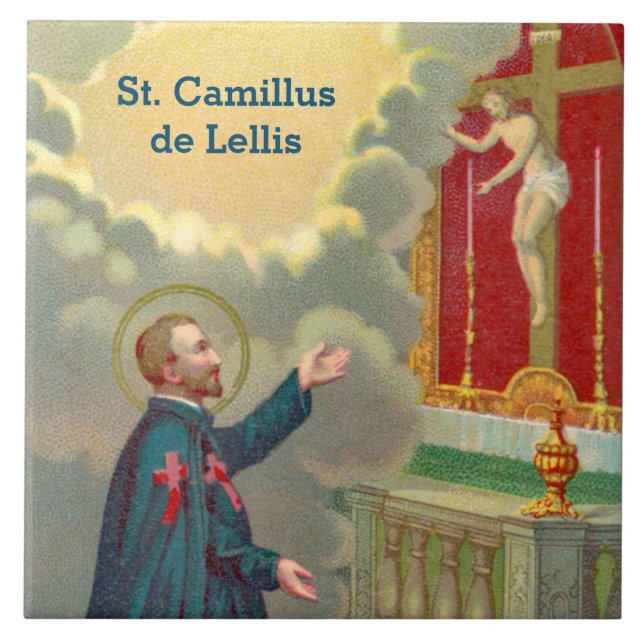 Ruas. Camillus Orando Antes de um Crucifixo (M 020 (Frente)