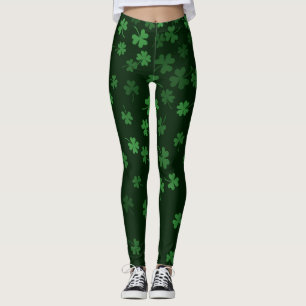 Ruas de Shamrock, leggings do dia de Patrick