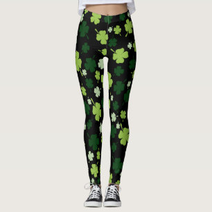 Ruas de Shamrock, leggings do dia de Patrick