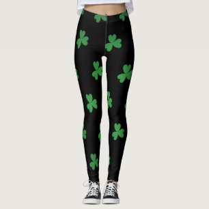 Ruas de Shamrock, leggings do dia de Patrick