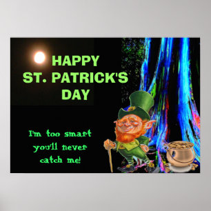 RUAS. DIA DOS PATRICKS, ME PEGUE poster LEPRECHAUN