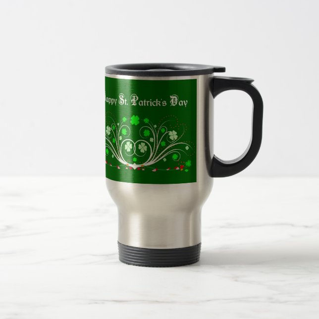 Ruas Felizes. Caneca de viagem do Dia dos Patricks (Direita)