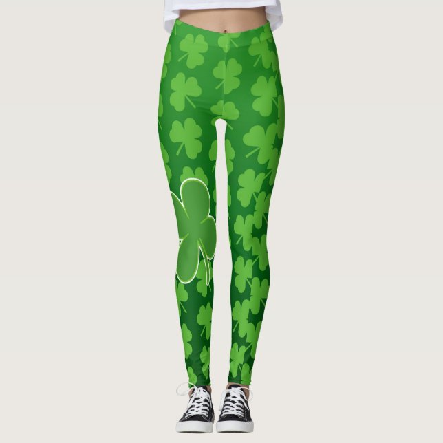 Ruas, leggings do dia de Patrick (Frente)