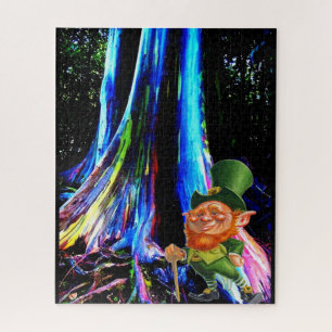 RUAS. Quebra-cabeça DO DIA DE PATRICK LEPRECHAUN J
