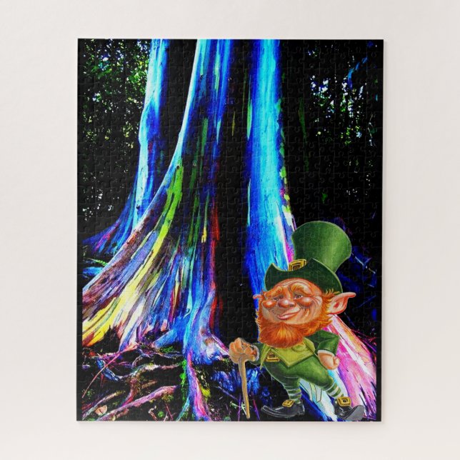 RUAS. Quebra-cabeça DO DIA DE PATRICK LEPRECHAUN J (Vertical)