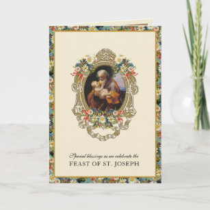 Ruas Religiosas Católicas. Cartão de Oração Joseph