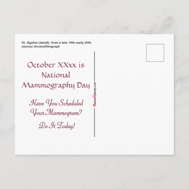 Ruas rosa. Agatha (M 003) Cartão postal 2 (Verso)