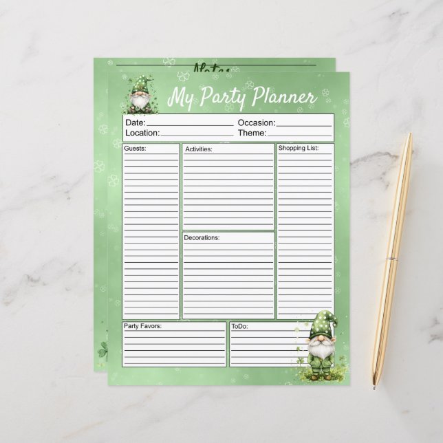 Ruas Verdes Adoráveis. Gnomos do Dia de Patrick (Frente/Verso In Situ)