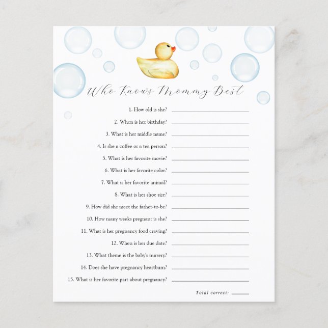 Rubber Ducky Que Conhece Melhor Mamãe (Frente)