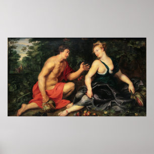 Rubens - Vertumnus e Pomona Mito-Arte Impressão