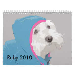 Rubi o calendário de Westie 2010