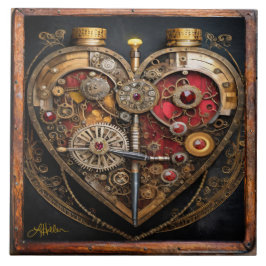 Rubis e Engrenagens Steampunk Coração Sombrio