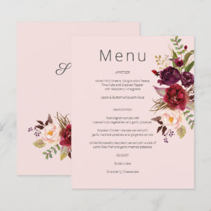 Rubrica orçamental Marsala e cor-de-rosa - Menu Fl