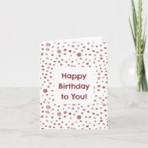 Ruby Confetti Watercolor Dots - Cartão de Aniversá