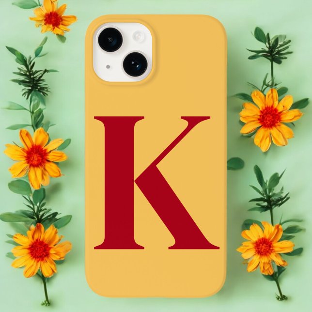 Ruby Dourado Monograma Personalizado Inicial Desig (Criador carregado)