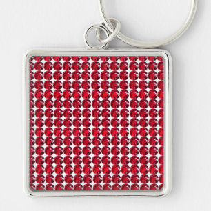 Ruby Gemstone Art, Red Chaveiro