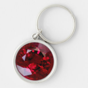 Ruby Gemstone Chaveiro