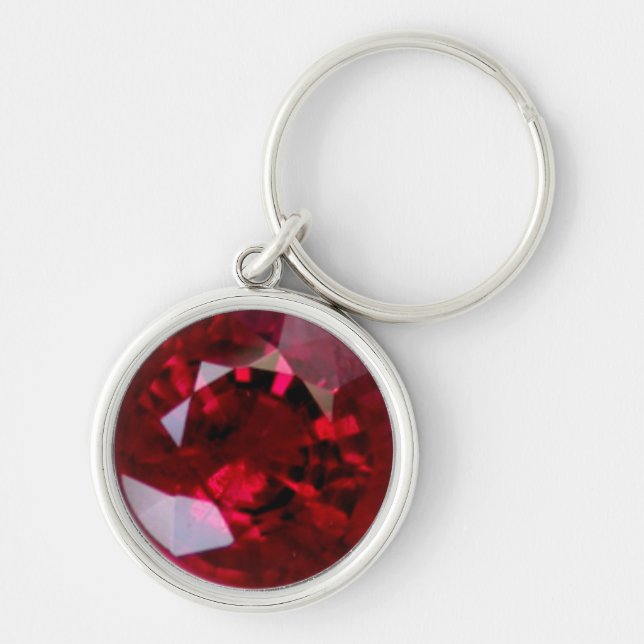 Ruby Gemstone Chaveiro (Frente)