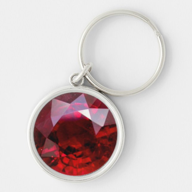 Ruby Gemstone Chaveiro (Frente)