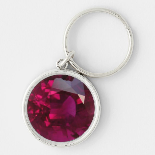 Ruby Gemstone Chaveiro (Frente)