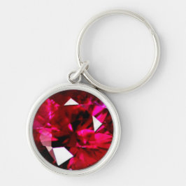 Ruby Gemstone Chaveiro