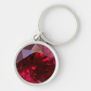 Ruby Gemstone Chaveiro